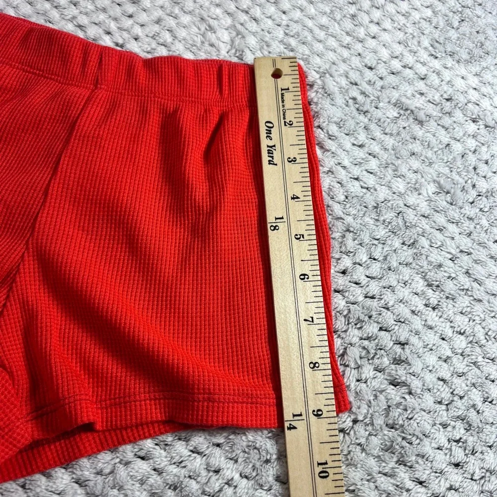 Art Class Red Waffle Knit Sleepwear Pajama Set Top Shorts Flame Resistant XS 4/5